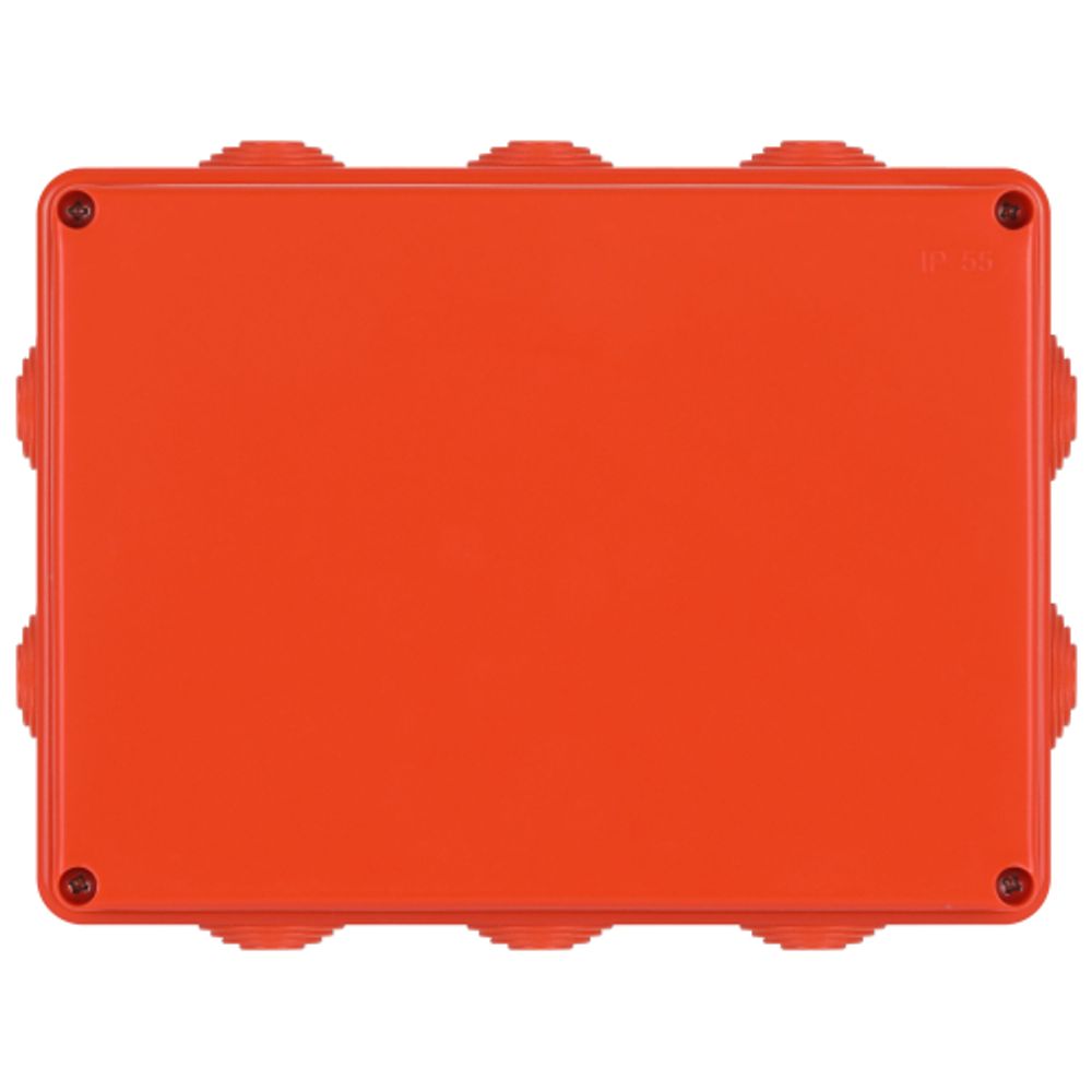 Распаячная коробка ЭРА KORv-190-140-70-10g-OR-FR ОП огнестойкая 190х140х70мм оранжевая с гермовводами 10 вх. IP55