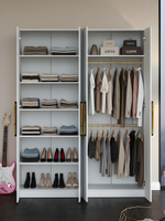 Шкаф распашной, 160х50х220, Дарни, с дубовыми ручками, четырехдверный, Dipriz