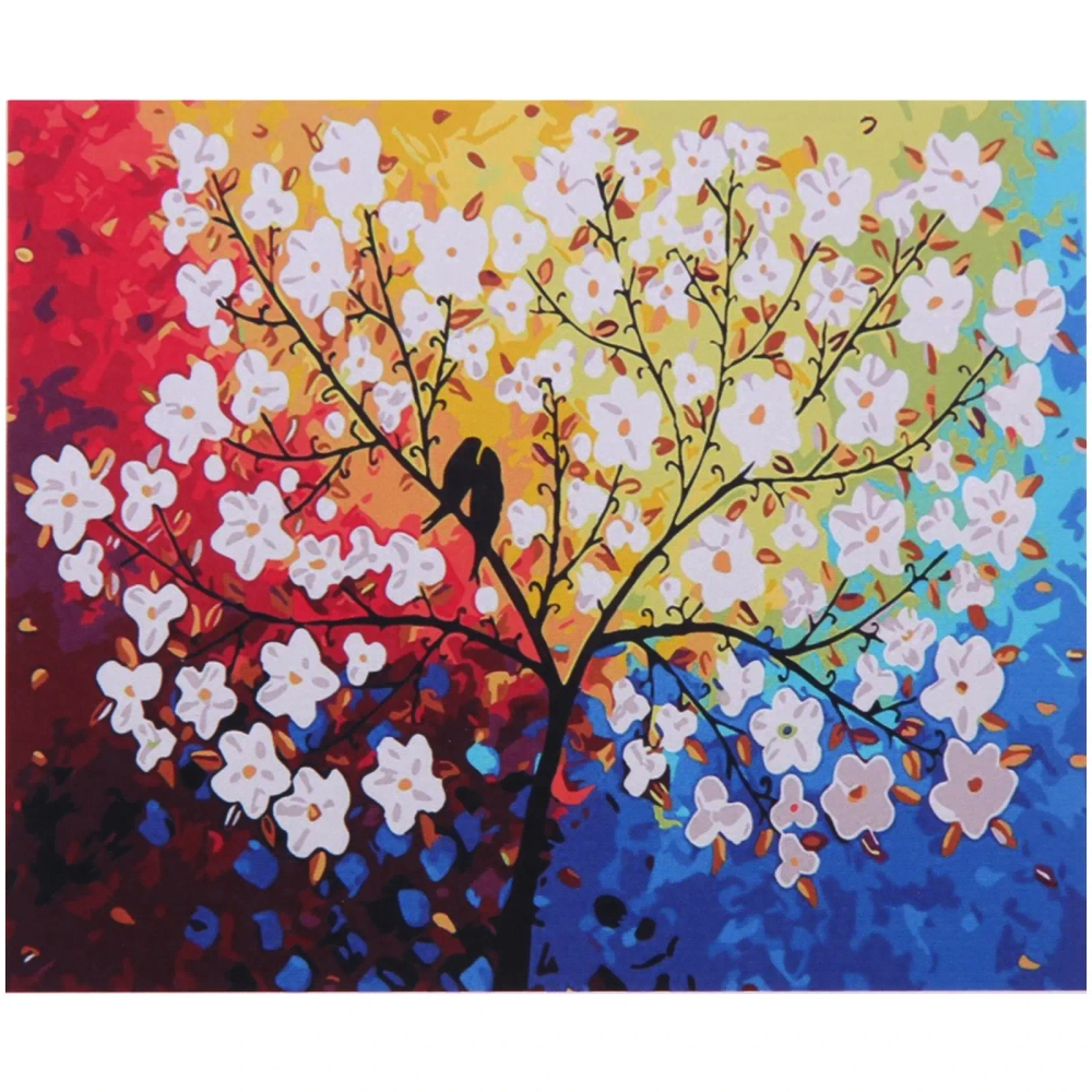 Алмазная мозаика на подрамнике с полным заполнением «МИР ЯРКИХ КРАСОК», дерево, 40*50см