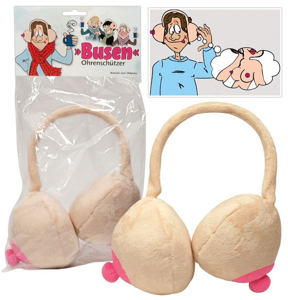 Наушники в виде груди (Цвет: телесный)