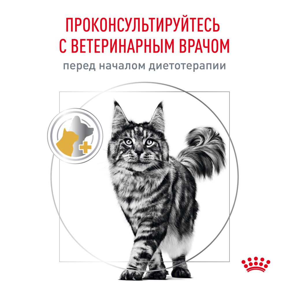 Сухой корм Royal Canin Urinary S/O Moderate Calorie для взрослых кошек, склонных к набору веса, при мочекаменной болезни