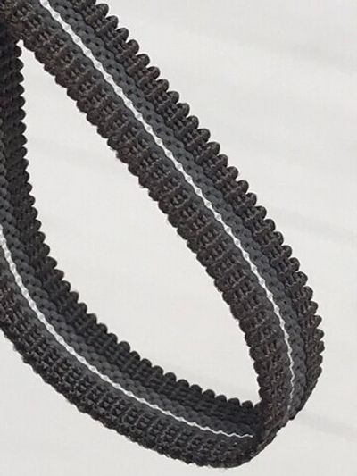 Резинка с просечкой 6 мм, коричневый