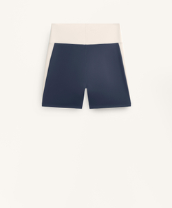 Oysho Легинсы-шорты Perfect-Adapt 10 см с широким поясом V-образной формы, морской синий