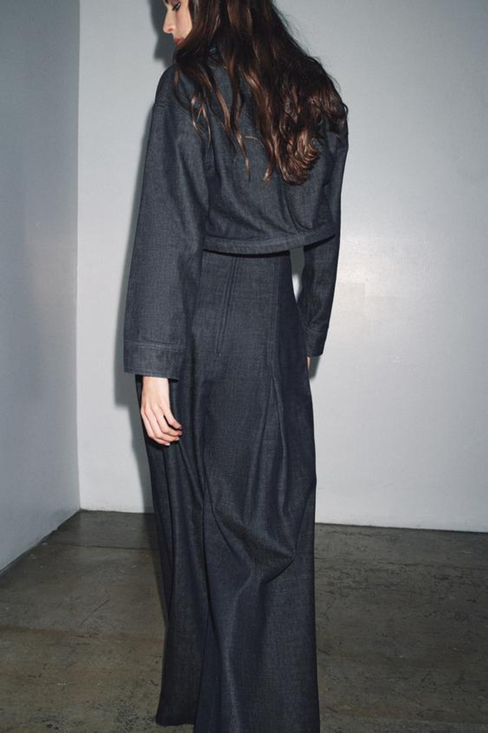 ZARA ДЖИНСЫ WIDE LEG С ОЧЕНЬ ВЫСОКОЙ ПОСАДКОЙ — ZW COLLECTION, СИНИЙ