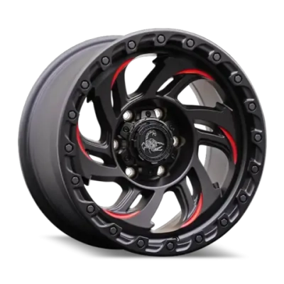 Диск колёсный литой AGILITY FORCE А723 R18 8.5 ET0 Matte Black / Red Milled Spokes