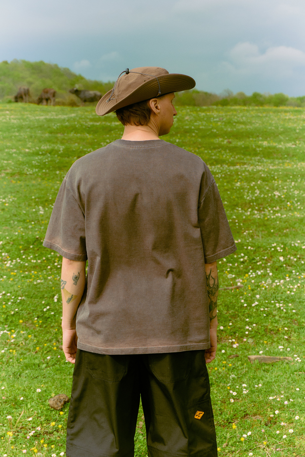 Футболка Called a Garment Stout T-Shirt "Brown Dyed"