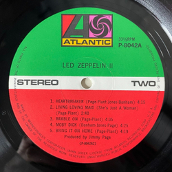 Винтажная виниловая пластинка LP Led Zeppelin II (Japan 1971) (Obi) (Poster) Bring It On Home