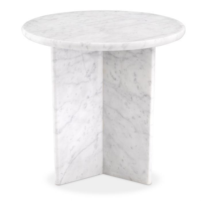 Журнальный столик Eichholtz Table Pontini honed white marble 115219
