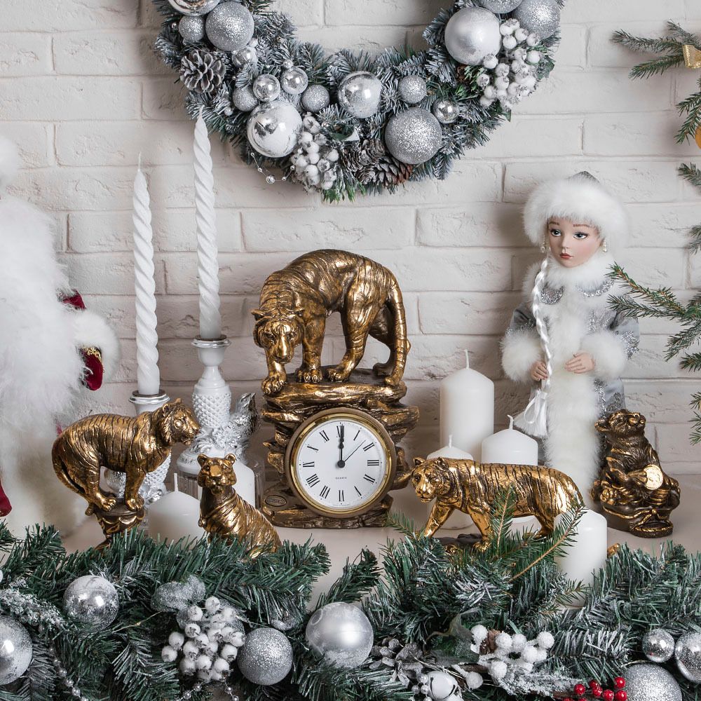 Часы Тигр Бронза