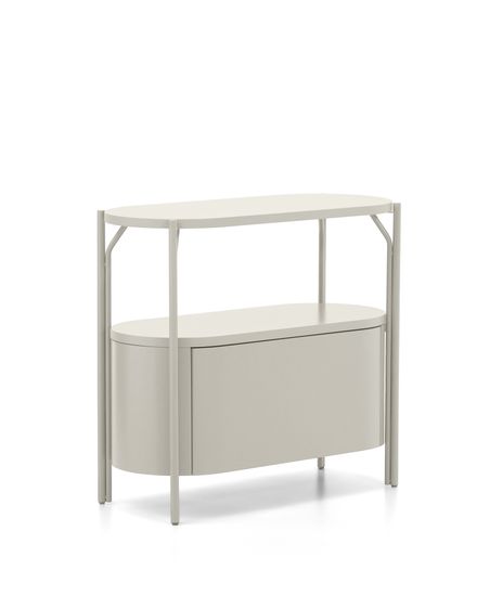 Тумба для ванной Arely из белой стали и белого лака