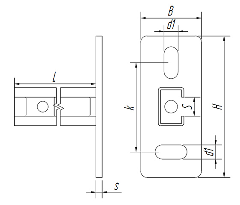 Консоль вертикальная ТМС Rail MC15 - 30/20/1,8 - 200 мм