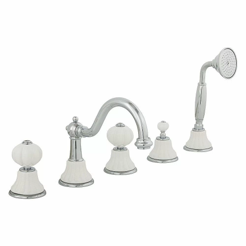 Смеситель для ванны встроенный в борт на 5 отверстий Migliore OLIVIA ML.OLV-5880.BI.CR