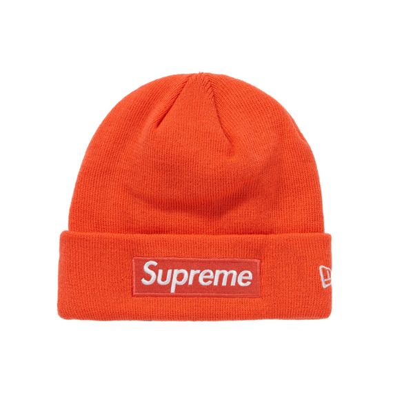 Supreme FW18 x New Era Box Logo Beanie Bright Coral