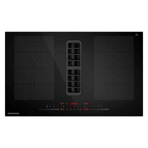 Индукционная варочная панель с интегрированной вытяжкой, с двумя Flex Zone и Booster MAUNFELD MIHC834SF2BK