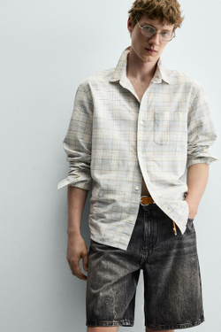 ZARA ДЖИНСОВЫЕ ШОРТЫ RELAXED FIT, ТЕМНО-СЕРЫЙ