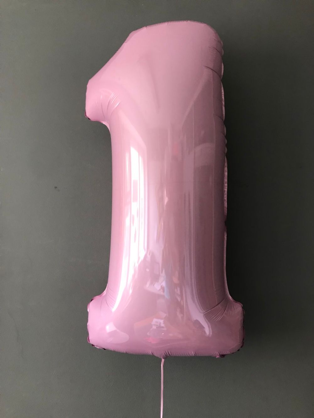 G Шар 40" / 102 см "Цифра 1" Розовый (БГ-60)  Изображение2