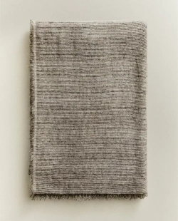 ZARA HOME МЯГКИЙ ПЛЕД, СЕРЫЙ/БЕЖЕВЫЙ