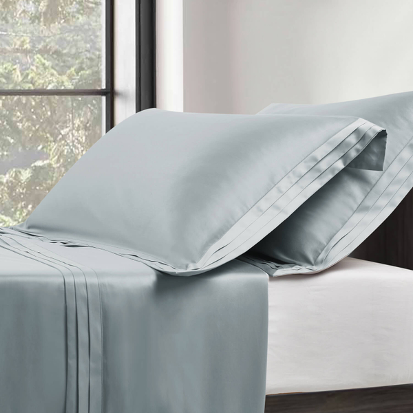 Постельное белье 2 спальное евро Sharmes Soho пастельно-синее