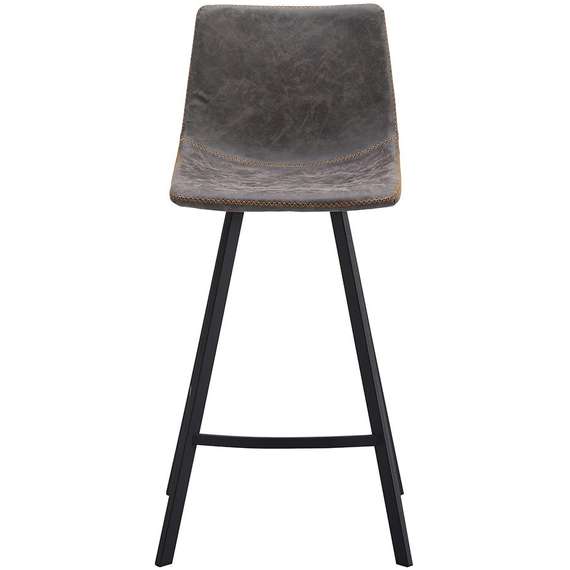Полубарный стул Netro 66 см, серый на черных металлических ножках | Купить в Hallberg.ru