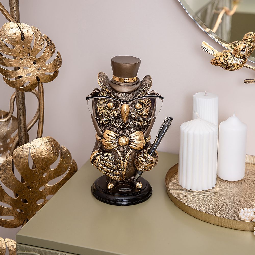 Подставка для очков Филин Бронза