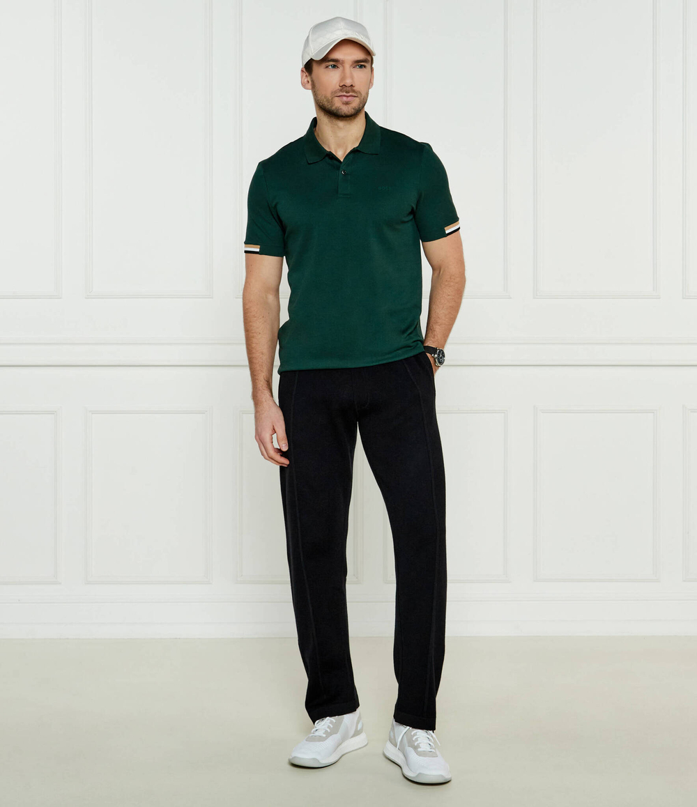 Поло Parlay 147 BOSS BLACK - темно-зеленый(50467113)