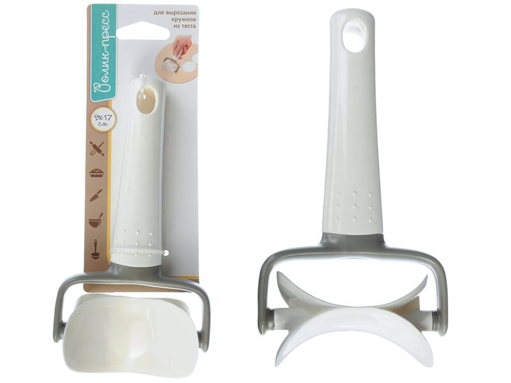 Ролик для вырезания кружков из теста 9*17см