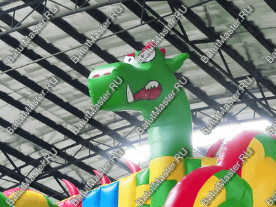 Коммерческий надувной батут-горка "Дракон" 15*7*11 м