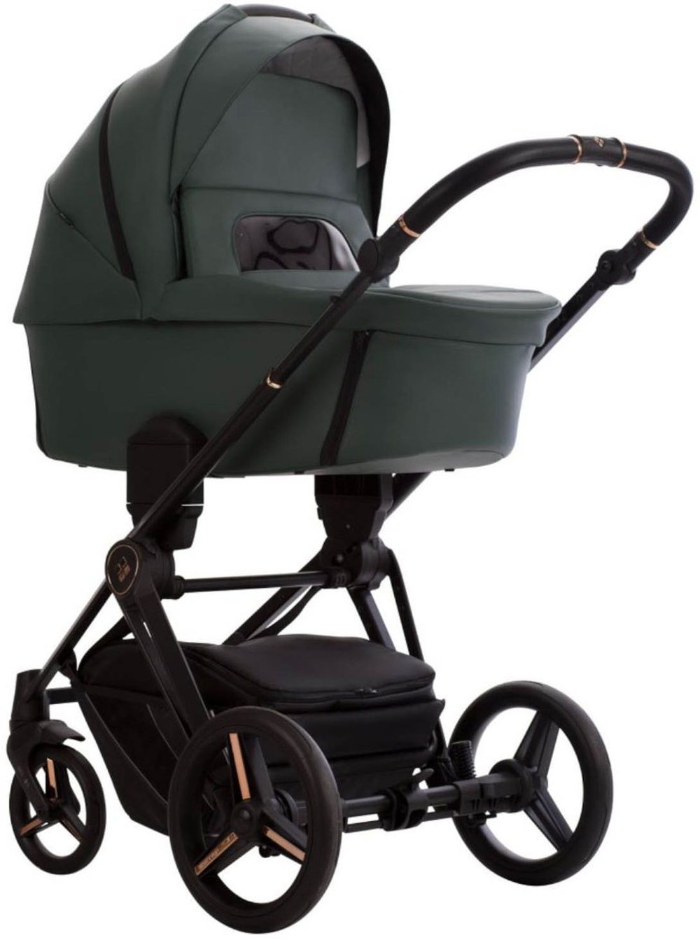 Детская коляска Bebetto Monti Pro 2 в 1 02 Stella т.зеленая кожа
