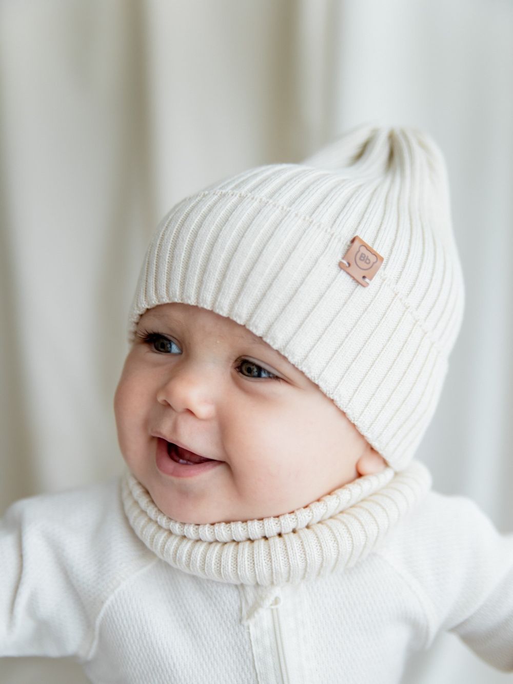 Шапка хлопковая однослойная "Молоко" 0+