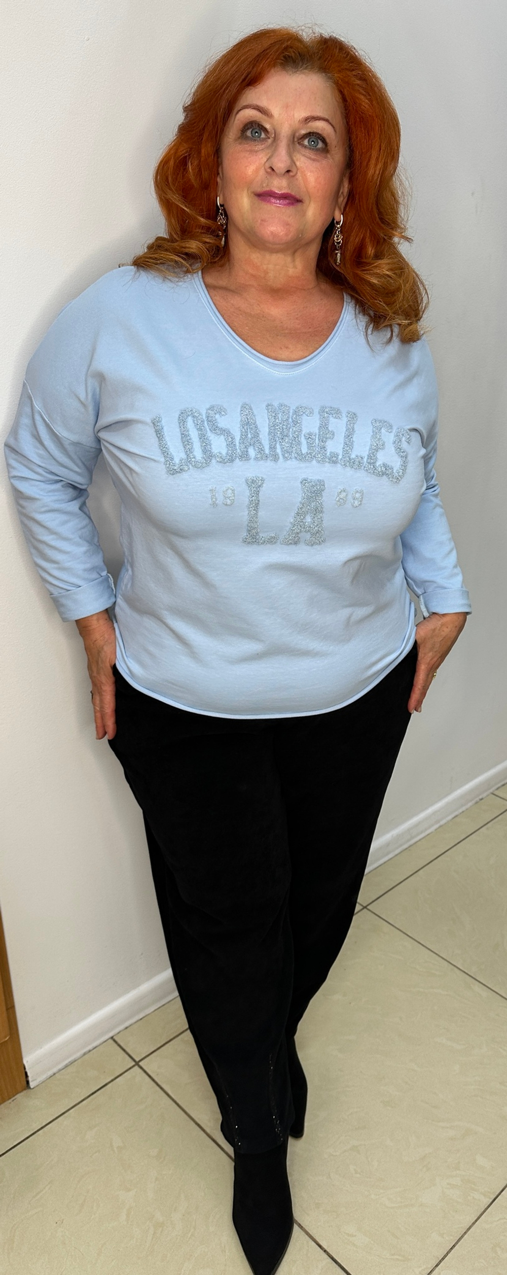 Итальянский блузон- толстовка с буквенным принтом