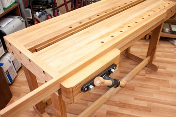 Верстак деревянный, ПЕТРОГРАДЪ, серия Premium, 1500мм * 600мм, с пазом, ПТ - HV516, БТ - HV516