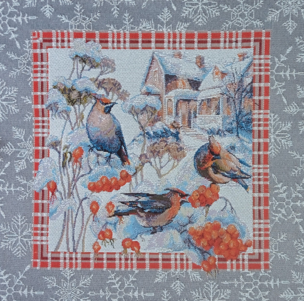 Набор декоративных сервировочных салфеток Свиристель усадьба (40х40) 2шт