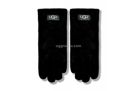UGG Перчатки Замшевые Мужские Черные