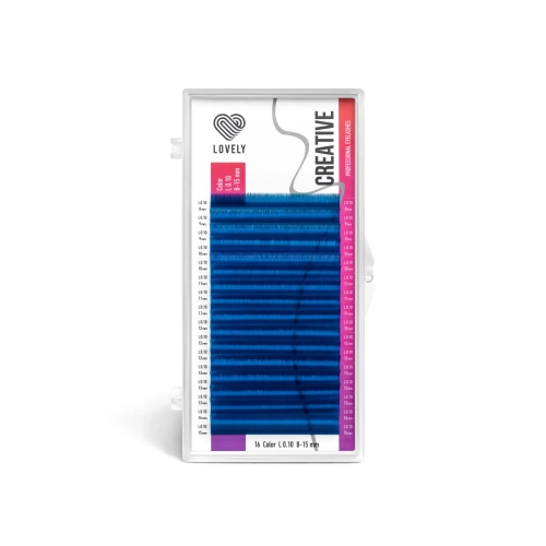 Ресницы цветные LOVELY Blue MIX 16 линий