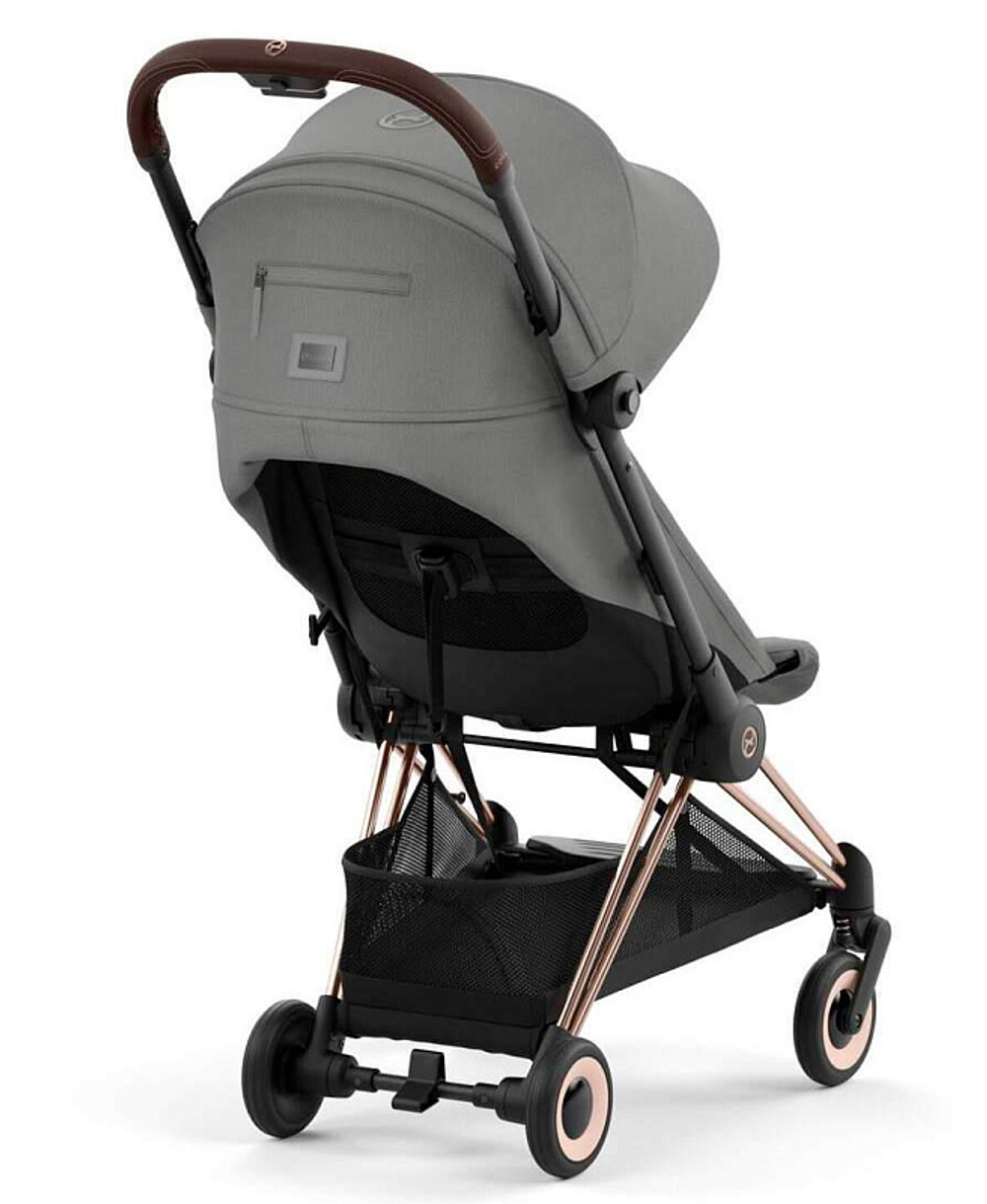 Прогулочная коляска Cybex Coya Mirage Grey с дождевиком и бампером/Rosegold 522005603