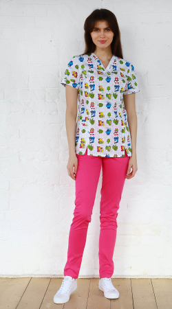Блуза медицинская Альфа принт №2698