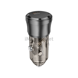 Автомобильное зарядное устройство Borofone BZ24, 1 USB-C, 20W, 3A, черный прозрачный