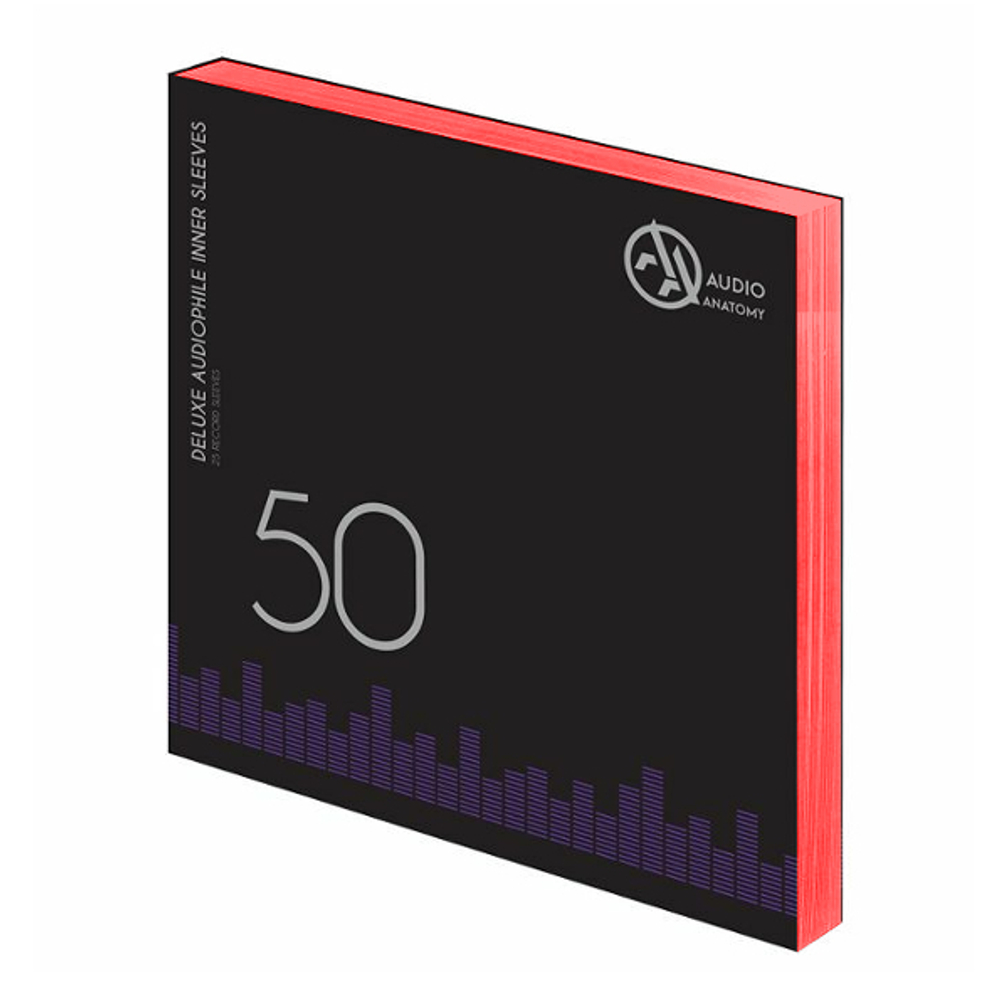 Конверты Внутренние Для Пластинок 12" (50 шт.)(Audio Anatomy Inner Record Sleeves)(Красные)