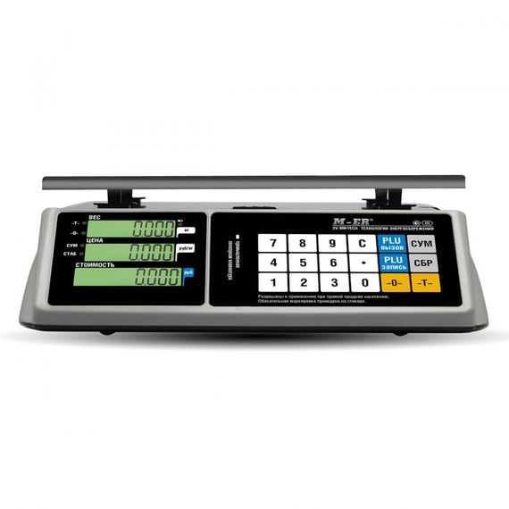 Торговые настольные весы M-ER 328 AC "TOUCH-M" LCD RS232 и USB