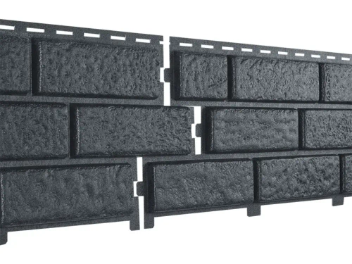 Ю-пласт Фасадные панели Стоун-Хаус, Кирпич, Графитовый, 20 шт