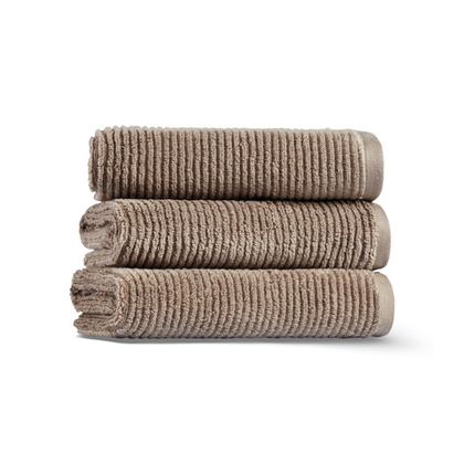 Полотенце 30x40 L'appartement Slim Ribbed cobble stone коричневое
