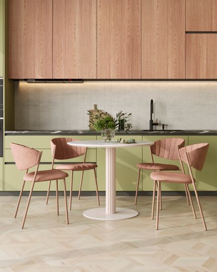 Стул Харпер ткань рогожка капучино каркас бежево-серый матовый