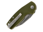 Нож складной SOG Stout SJ OD Green Stonewash, сталь Cryo D2, рукоять G10, 96г