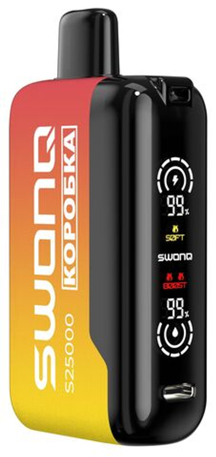 Swonq x Коробка S25000 Cranberry banana - клюква-банан 25000 затяжек 20мг (2%)