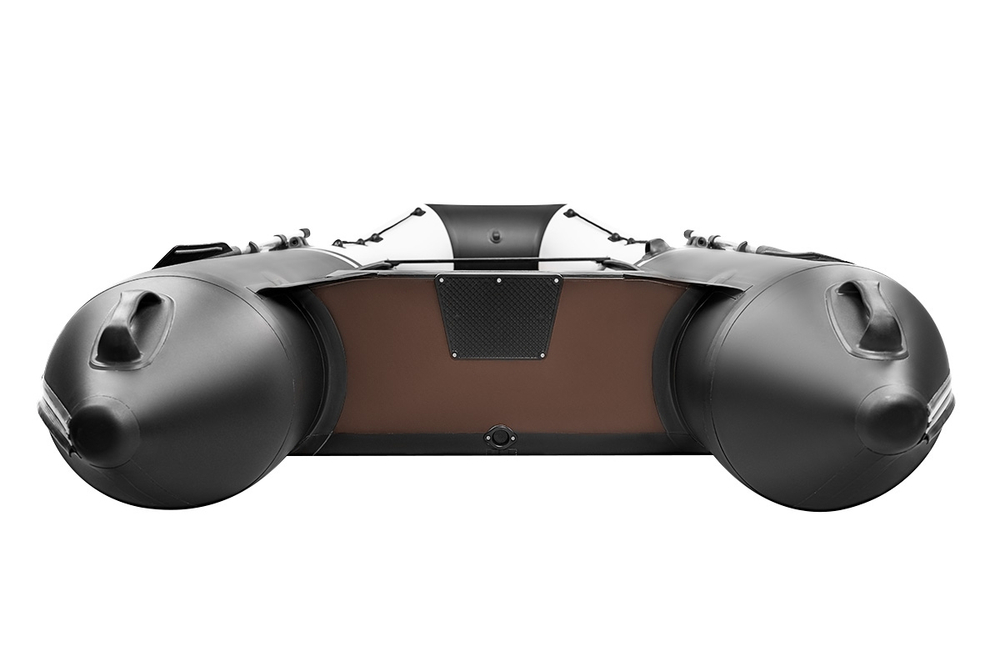 Броня-340 СК слань+киль белый-черный (Лодка ПВХ под мотор с усилением)