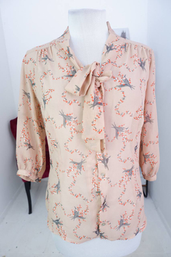 Блузка Amphora с красивым принтом, маркировка М, визуально на 46 размер