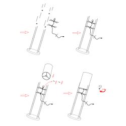 Торшер светильник Rivoli Bianca D7041-502 1 * Е27 60 Вт классика | Rivoli