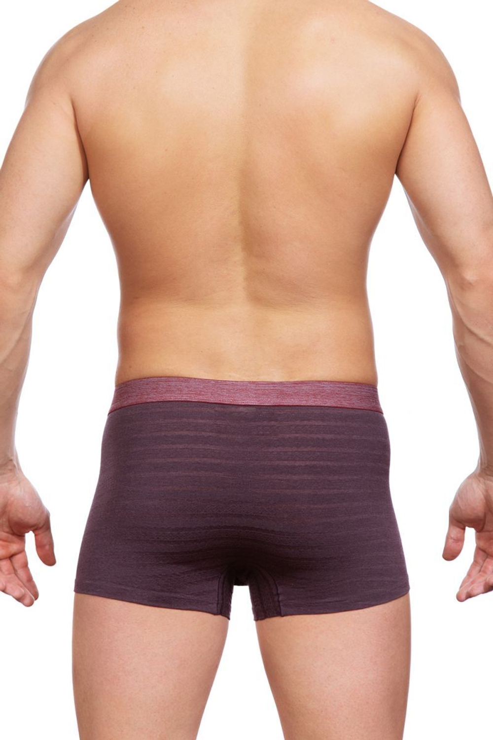 Классические тонкие боксеры из рибана в полоску (Размер: XXXL) (Цвет: синий)