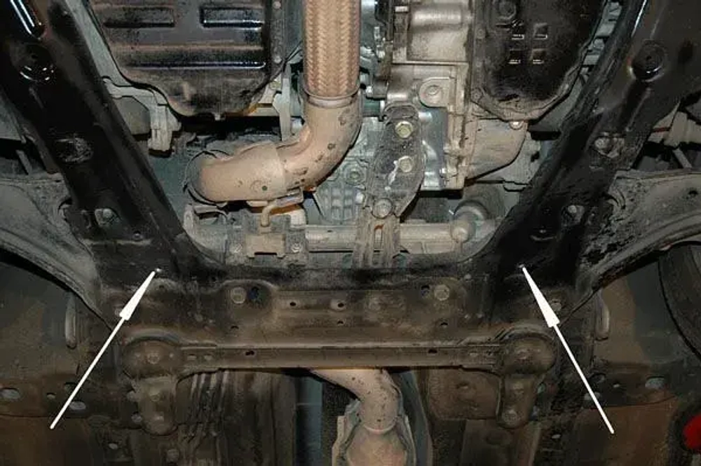Защита картера двигателя, КПП (2 мм, сталь) для Nissan X-Trail 2007-2014 (V = 2.0; 2.0dCi; 2.5 КПП: MCVT; 6MT; CVT; AT), Renault Koleos 2008-2015 (V = 2.5; 2.0d) Sheriff.15.1218