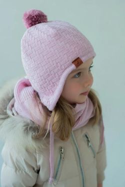 Шапка весенняя/осенняя вязаная КОДИ (Пыльная роза)